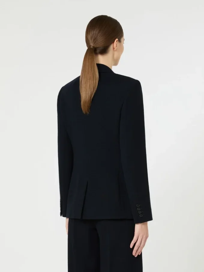 Single-breasted piqua jersey blazer, ultramarine Single-breasted piqua jersey blazer, ultramarine