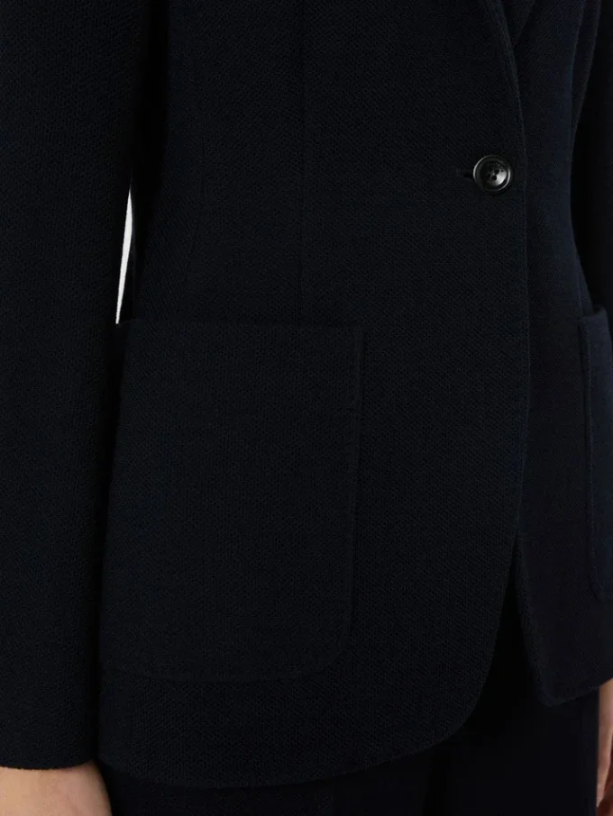 Single-breasted piqua jersey blazer, ultramarine Single-breasted piqua jersey blazer, ultramarine