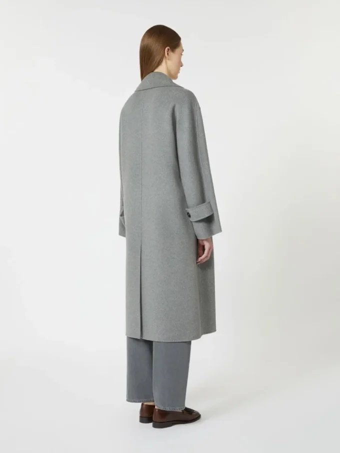 Single-breasted wool coat, medium grey