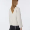 Single-breasted wool jacket, ivory Single-breasted wool jacket, ivory