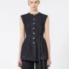 Sleeveless denim top, midnightblue