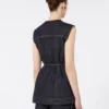 Sleeveless denim top, midnightblue
