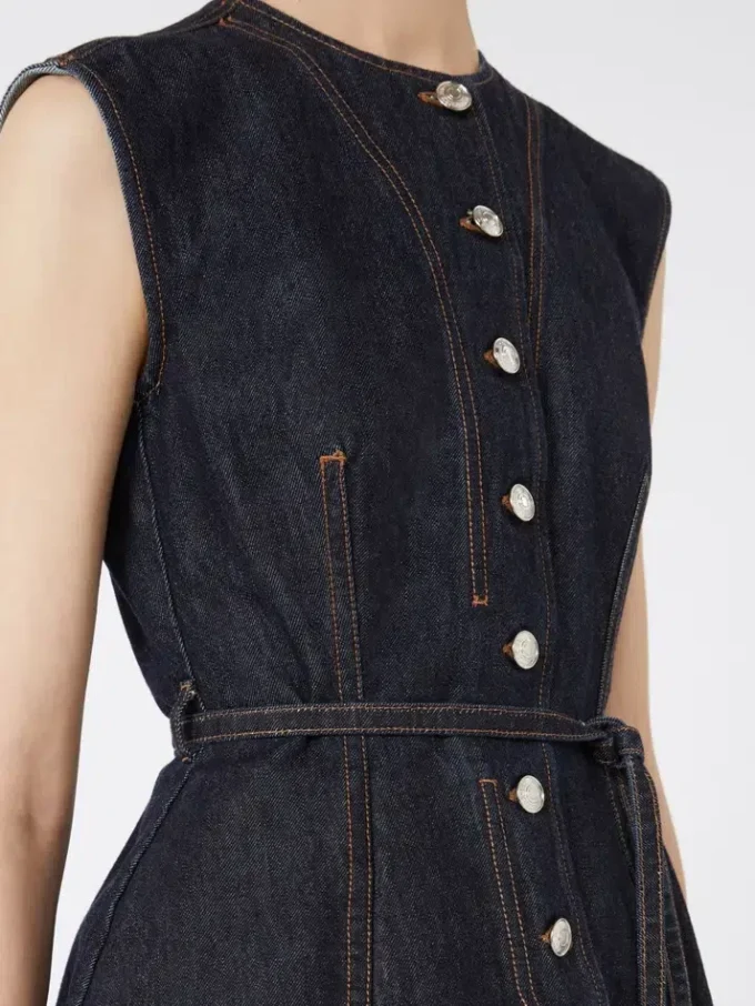Sleeveless denim top, midnightblue