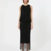 Sleeveless jersey dress with crystals, black Sleeveless jersey dress with crystals, black