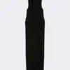 Sleeveless stretch jersey dress, black