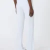 Slim-fit crepe canvas trousers, optical white Slim-fit crepe canvas trousers, optical white