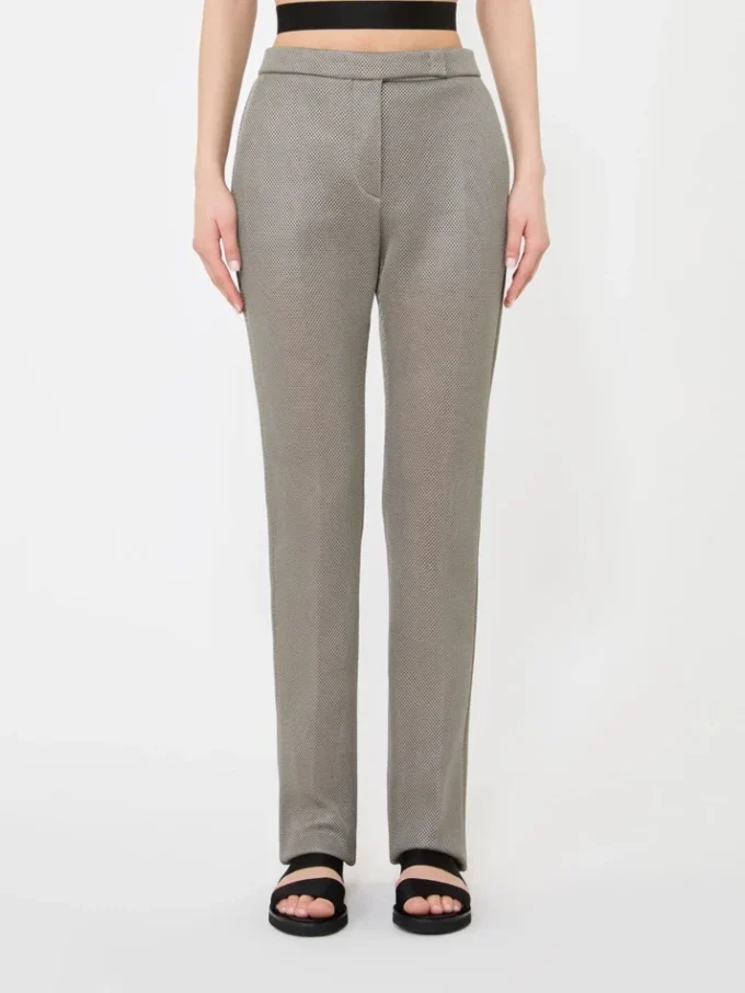 Slim-fit jersey mesh trousers, medium grey
