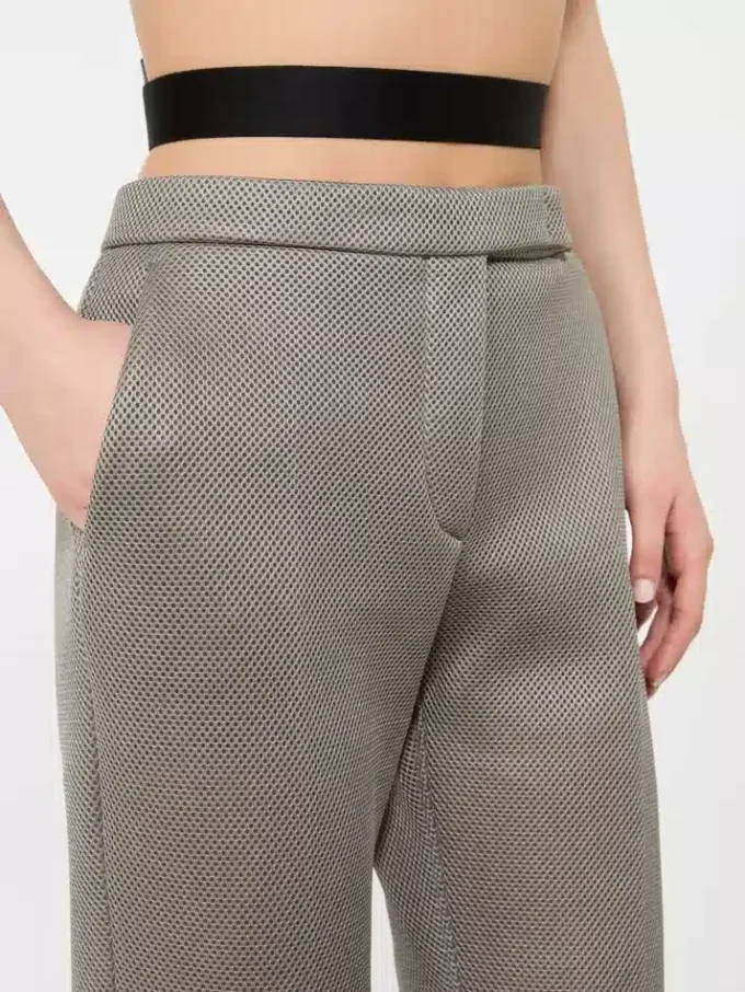 Slim-fit jersey mesh trousers, medium grey