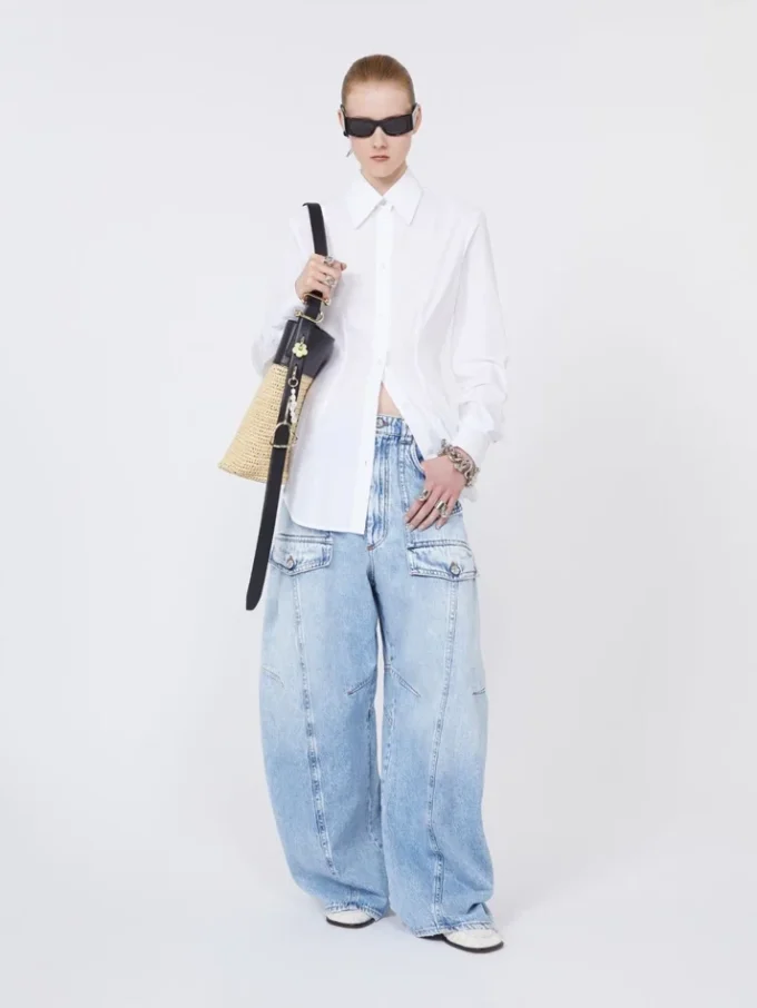 Slim-fit poplin shirt, optical white