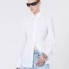 Slim-fit poplin shirt, optical white