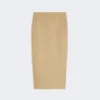 Slim-fit skirt in linen twill, camel