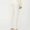 Slim-fit stretch cotton trousers, white Slim-fit stretch cotton trousers, white