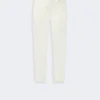 Slim-fit stretch cotton trousers, white Slim-fit stretch cotton trousers, white