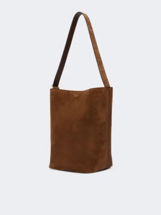 small archetipo bag in split leather dark brown 2 330x440 - Small archetipo bag in split leather, dark brown