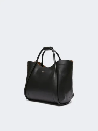 Small leather marine bag, black