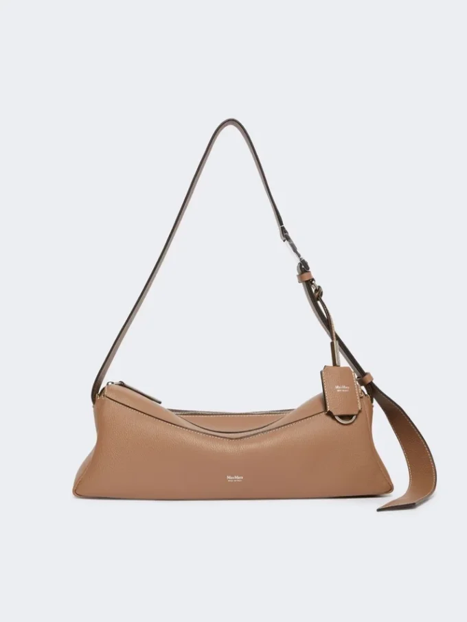 Small leather shoulder bag, brown