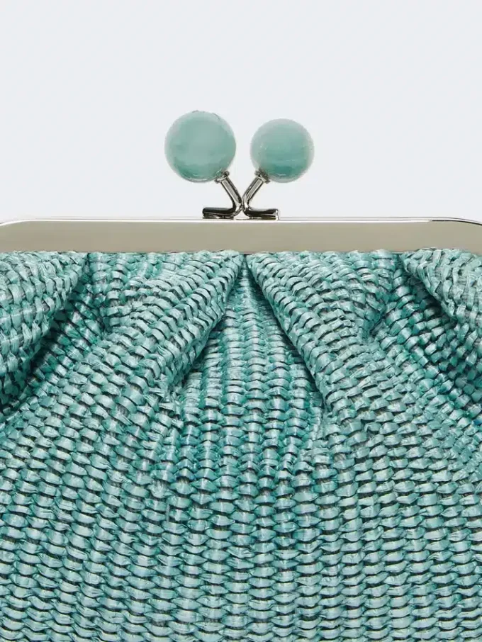 Small raffia-effect pasticcino bag, oil