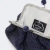 Small raffia-effect pasticcino bag, ultramarine
