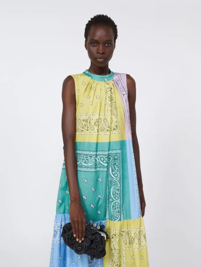 Small raffia-effect pasticcino bag with flowers, black Small raffia-effect pasticcino bag with flowers, black