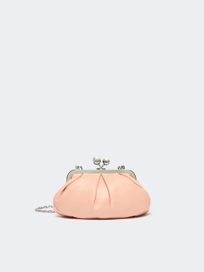 Small sheepskin pasticcino bag, antique rose