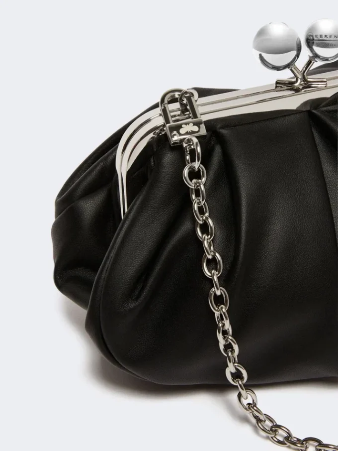 Small sheepskin pasticcino bag, black Small sheepskin pasticcino bag, black