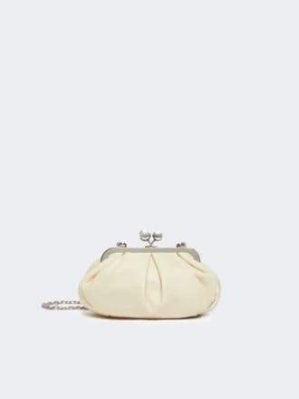 Small sheepskin pasticcino bag, ivory