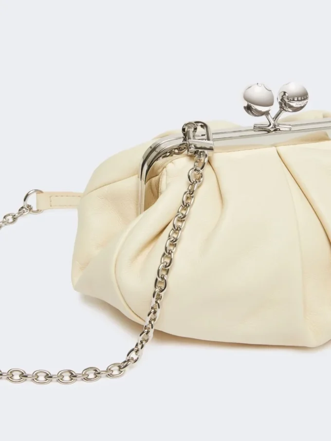 Small sheepskin pasticcino bag, ivory