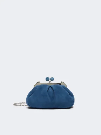 Small suede pasticcino bag, cornflower blue