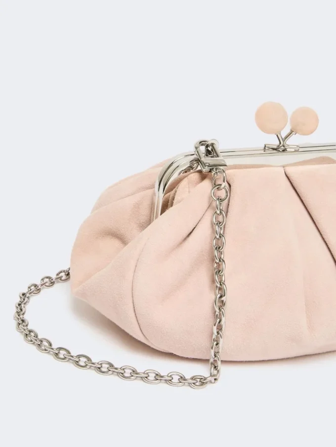 Small suede pasticcino bag, powder Small suede pasticcino bag, powder