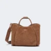Small teddy fabric marine bag, camel