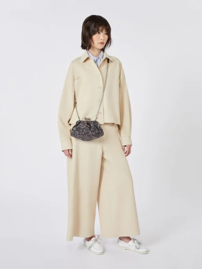 Small wool boucla pasticcino bag, avio Small wool boucla pasticcino bag, avio