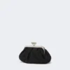 Small wool boucla pasticcino bag, black Small wool boucla pasticcino bag, black