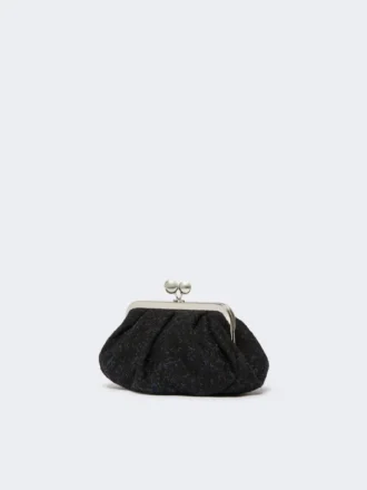 Small wool boucla pasticcino bag, black