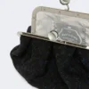 Small wool boucla pasticcino bag, black Small wool boucla pasticcino bag, black