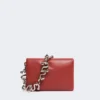 Soffy mini-bag in padded nappa leather, brick red