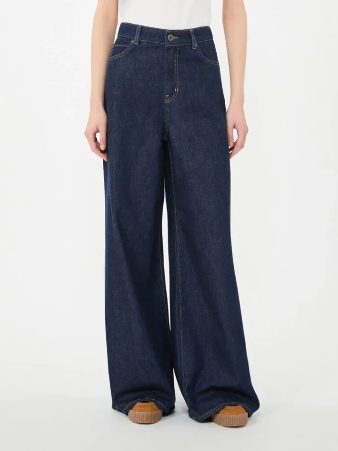 Soft cotton denim jeans, navy