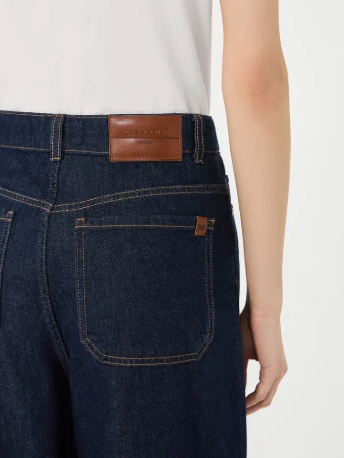 Soft cotton denim jeans, navy