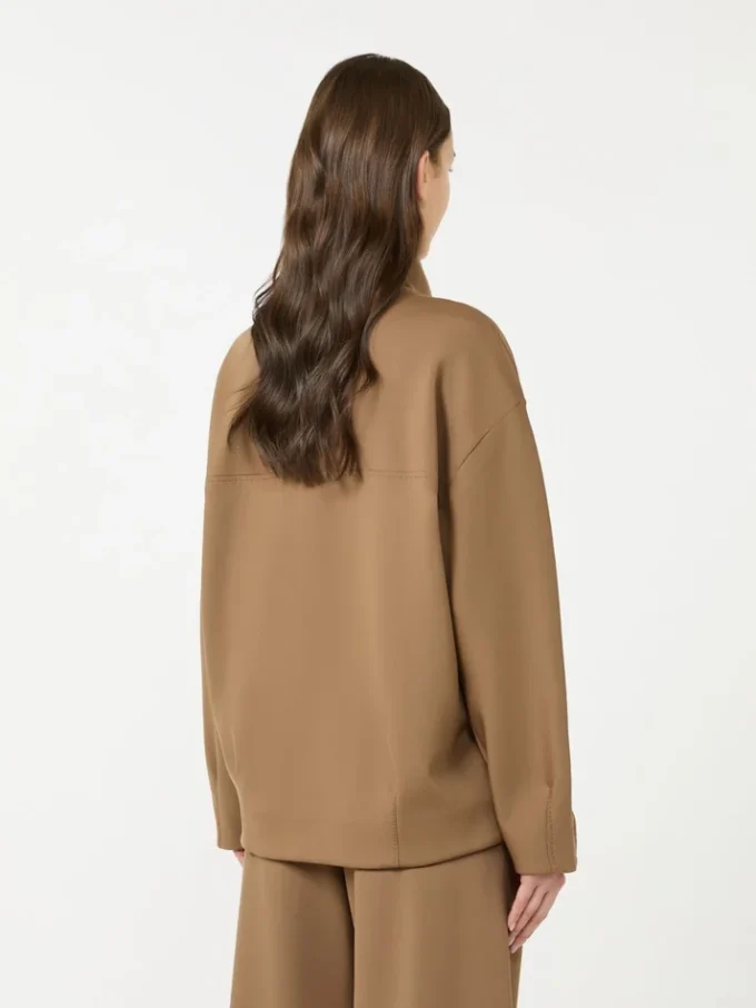 Soft scuba jersey jacket, brown