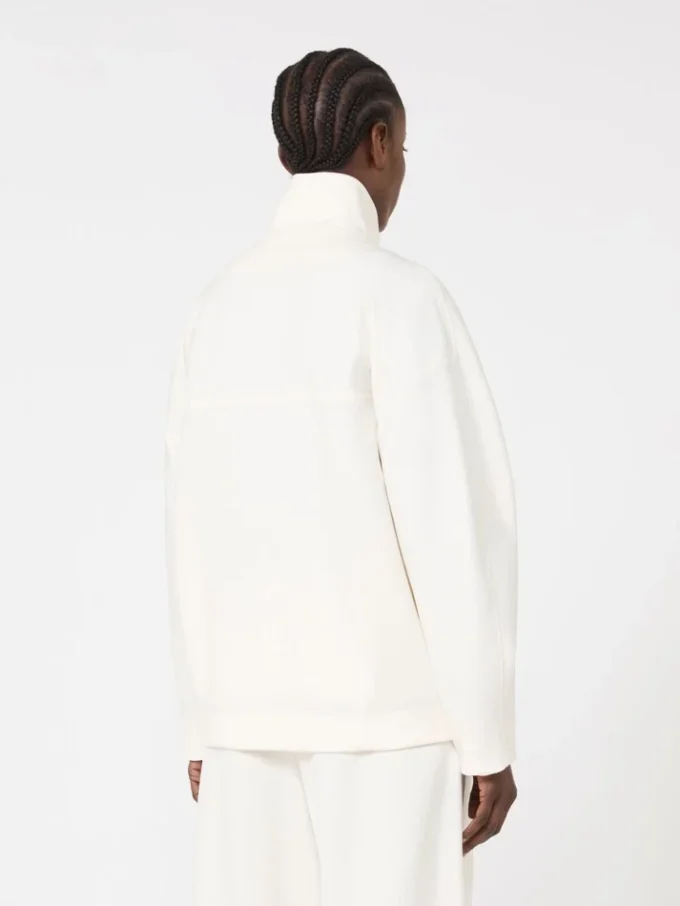 Soft scuba jersey jacket, ivory