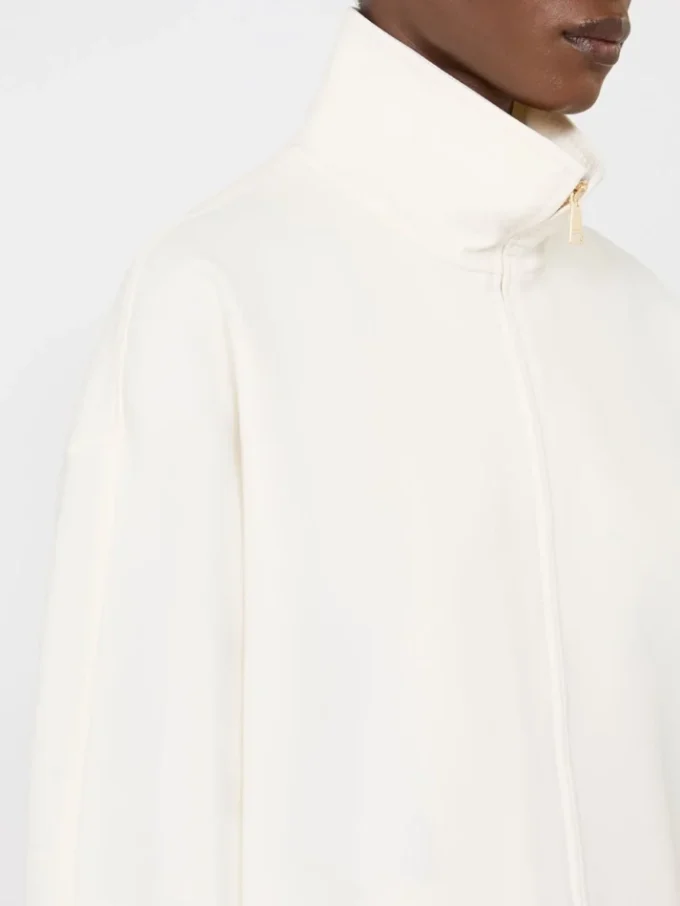 Soft scuba jersey jacket, ivory
