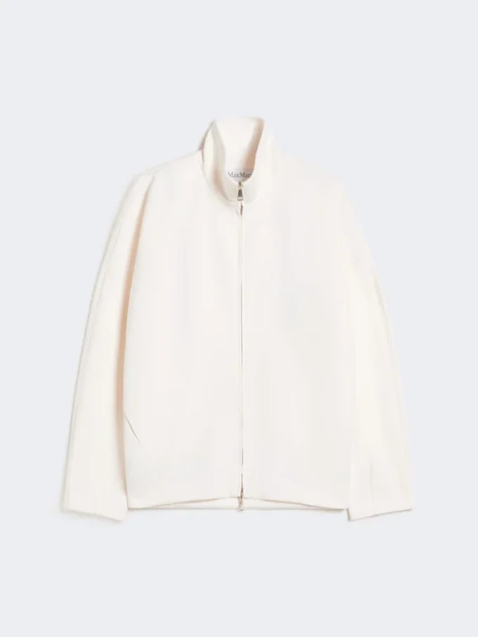 Soft scuba jersey jacket, ivory