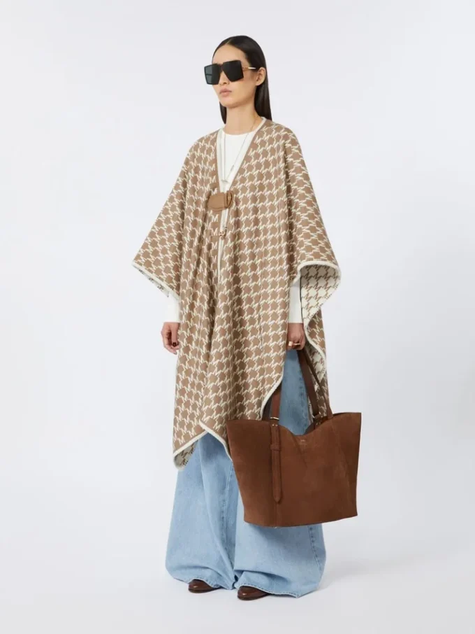 Split leather archetipo handbag, dark brown