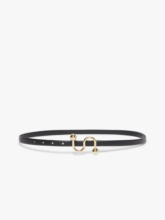 Sportmax monogram belt with buckle, black Sportmax monogram belt with buckle, black