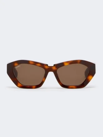 Square bold sunglasses, tawny bronze brown
