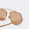 Square sunglasses, camel
