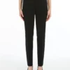 Straight-fit cady trousers, black Straight-fit cady trousers, black