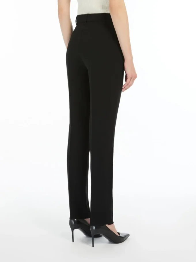 Straight-fit cady trousers, black Straight-fit cady trousers, black
