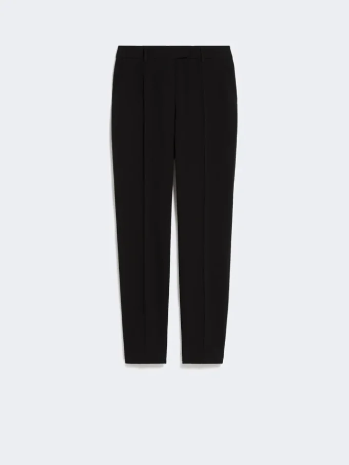 Straight-fit cady trousers, black Straight-fit cady trousers, black