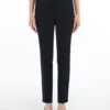 Straight-fit cady trousers, navy Straight-fit cady trousers, navy