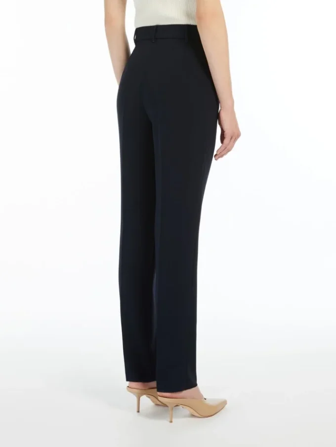 Straight-fit cady trousers, navy Straight-fit cady trousers, navy